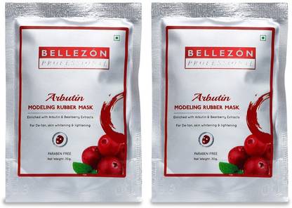 Bellezon professional Arbutin Modelling Rubber Mask Pack of 2 | Face Mask|All Skin Type