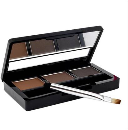 KA-KAIASHA 3 In 1 Black and Brown Eyebrow Powder Palette (PACK OF 1) 10 g