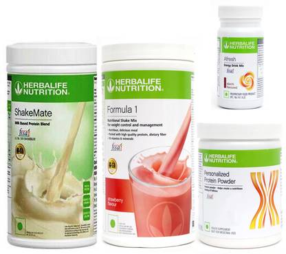 Herbalife Nutrition FORMULA1STRAWBERRY500PROTIEN200GAFRESHENERGYDRINK ELAICHI 50 G SHAKEMATE 500 G Energy Drink