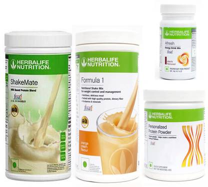 Herbalife Nutrition FORMULA1 ORANGE 500PROTIEN200GAFRESHENERGY DRINK ELAICHI 50 G SHAKEMATE 500 G Energy Drink