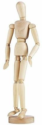 KNAFS Wooden Human Art Drawing Flexible Joint Manikin Figures Doll for Artists Decorative Showpiece  -  40 cm