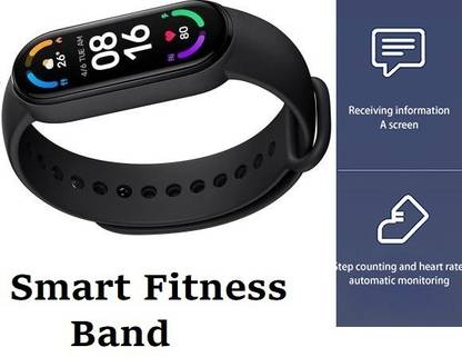 Bygaura N84 | M3 Advance Calorie Count, Step Count, Bluetooth Black Only (Pack of 1)