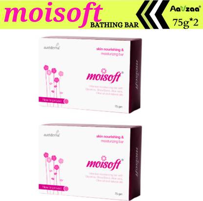 Aavzaa MOISOFT SKIN NOURISHING & MOISTURIZING BAR 75GM (PACK OF 2)