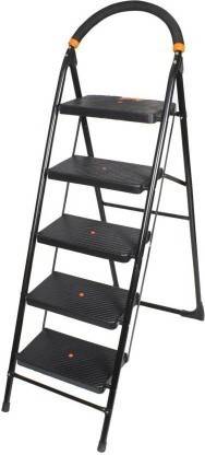 SteelManic 5 Step With Heavy Platform Aluminium Ladder (With Platform, Tool Tray) Aluminium Ladder