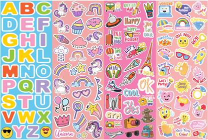 woopme 29 cm Scrapbook Sticker Set For Journal Notebook Diary Self Adhesive Sticker