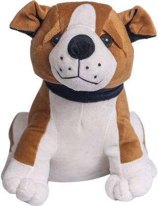 AVGTOYS Bull Dog Soft Toys for Kids | Stuffed Toys Birthday Gift (Brown & White 25 cm)  - 25 cm