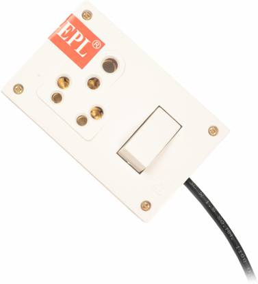 SAGEPL Extension Board 3,Core 1.5 sq mm Cable 15/6Amp Top Polycarbonate 3 meter 2  Socket Extension Boards