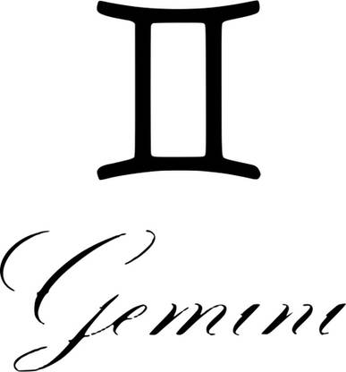 SIMPLY INKED Gemini Astrology Temporary Tattoo, Letter & Zodiac symbol Tattoo for all