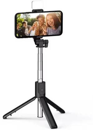 BOPUD Mobile stand Led Flash Bluetooth Selfie Stick video Tripod with Bluetooth Remote Tripod Kit