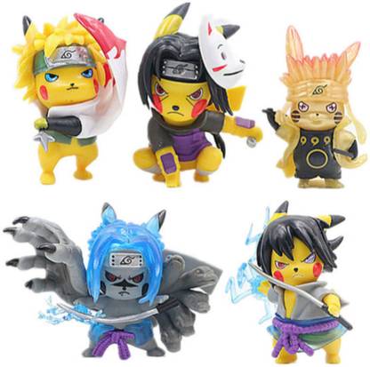 Mubco Pokemon Pikachu Cosplay Uzumaki Action Figure Statues Collection PVC Model Toys