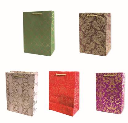LUGDI Handmade Paper Bag Set of 5 Multipurpose Bag