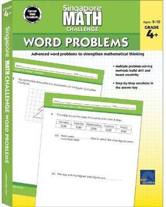 Singapore Math Challenge Word Problems, Grades 4 - 6