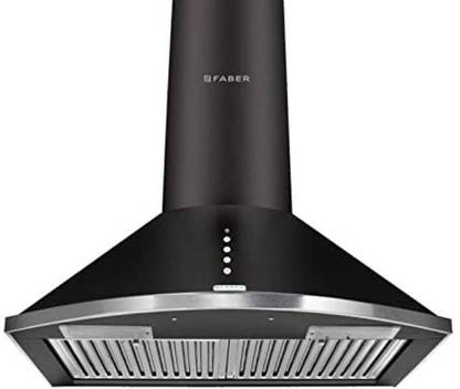 RALI 456 Auto Clean Wall Mounted BLACK 100 CMH Chimney