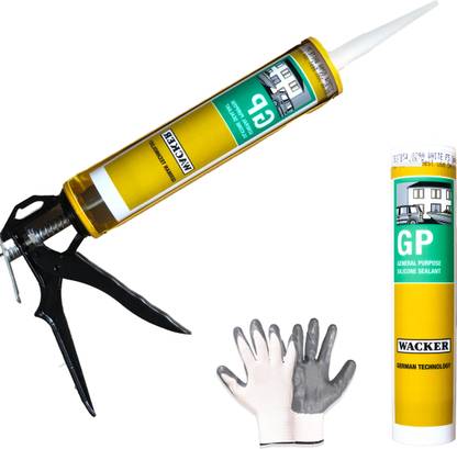 Buildingshop X Wacker GP Silicon Glue Sealant and Windows Gap, Tiles (GP Kit, Transparent) Crack Filler