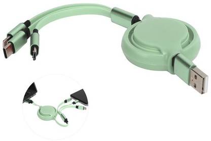 TECHGEAR Lightning Cable 2 A 1 m BRAND NEW 3 In 1 Multi Retractable Charger Cable 3A With Type?C/for IOS