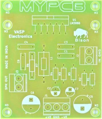 VASP Electronics LM3886 68 Watt RMS (130w Peak) High Performance Amplifier - PCB only Electronic Components Electronic Hobby Kit