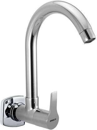 Essco APR-CHR-101347N Sink Cock with Swinging Spout with Wall Flange Faucet Set