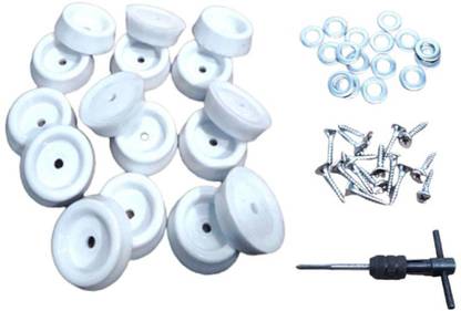 FLORAGREEN Wooden Furniture Floor Protector Leg End Tip Pads with Screw-Washer & Hand Drill Bar Stool Base