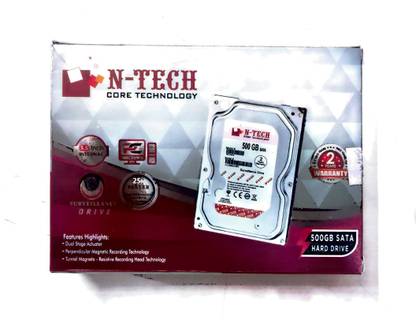 N-TECH 500GB SATA HARD DRIVE 500 GB Surveillance Systems Internal Hard Disk Drive (HDD) (NT500)
