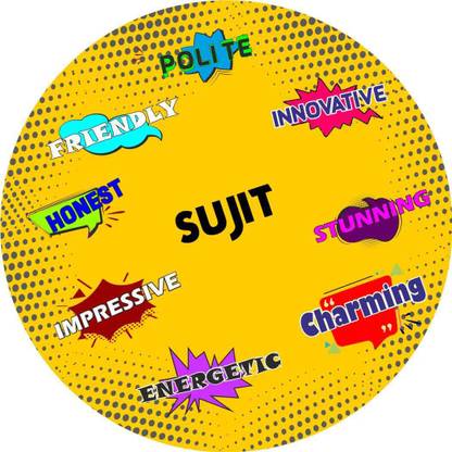 Ashvah Stylish Fridge Magnet -Gift for Son, Daughter, Kids, Friend, Name -Sujit Fridge Magnet Pack of 1