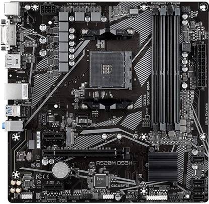 GIGABYTE A520M DS3H AM4Socket Micro-ATX AMD A55 Chipset DDR4 Motherboard for Desktop