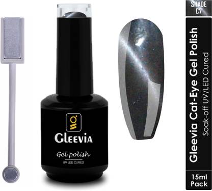 Gleevia Cat-Eye UV Gel Polish| Magnetic Gel Polish for Professionals C7 15ml Combo Pack
