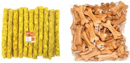 SAWAY Dog Healthy Saway Chicken Munchy & Big Biscuits 500-500gm Chicken 1 kg (2x0.5 kg) Dry Young, Senior, Adult Dog Food