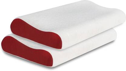Fresh Up Memory Foam Solid Orthopaedic Pillow Pack of 2