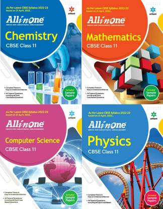 Arihant All In One Cbse Physics - Chemistry - Mathematics - Computer Science For 11th ( Set Of 4 Books )