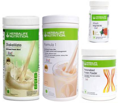 Herbalife Nutrition FORMULA1 VANILLA500PROTIEN200GAFRESHENERGYDRINK TULSI 50 G SHAKEMATE 500 G Energy Drink