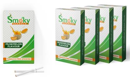 Smoky Herbals Muskmelon Flavour 100% Tobacco & Nicotine Free Cigarette - (50 Sticks) Smoking Cessations