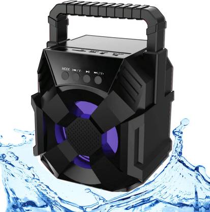Worricow Best Thumping Bass LED Lights Bluetooth Speaker With USB/TF/AUX/FM Input 10 W Bluetooth Speaker
