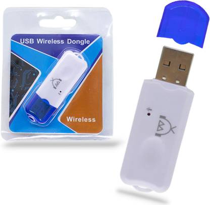 MrDeal BT-118 USB Wireless Music Audio Bluetooth Receiver Dongle 4.0 with mic (White) Bluetooth