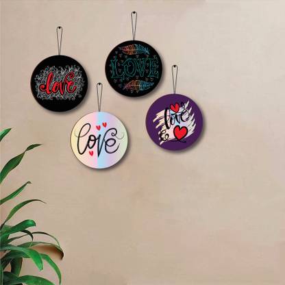 VVWV Wall Hanging Decorative Items For Living Room Kids Room Hallway Pack of 4