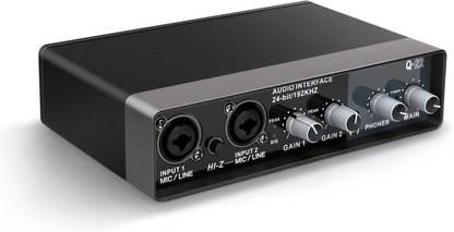 Adiohub USB Audio Interface for Recording Music, AudioBox Mic Preamps 48v 2 Channel Audio Interface