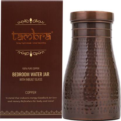 Tambra 1200 ml Copper Bottle With Drinking Glass