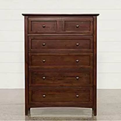 marutiwood Chest of Drawers (Finish Teak- Brown1, Pre-assembled) Solid Wood Free Standing Chest of Drawers