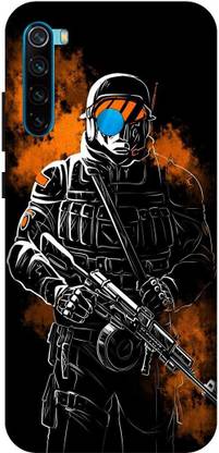 Printladder Back Cover for Redmi Note 8 Soldiar, commando, army soldiar Printed Cover