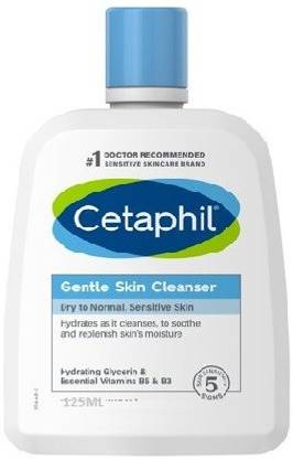 Cetaphil Gentle 125 ml For Sensitive & Normal Skin Cleanser Face Wash