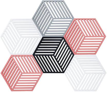 Spatlus Hexagon Reversible PVC Coaster Set
