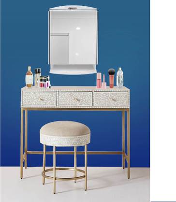 SANAMSTORE face mirror with makeup organizer cabinet