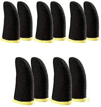 KRIWIN PUBG Finger Sleeve Thumb Grip Sweatproof Smooth ( set of 5) & Responsive Touch Combo Set Designed for Gaming