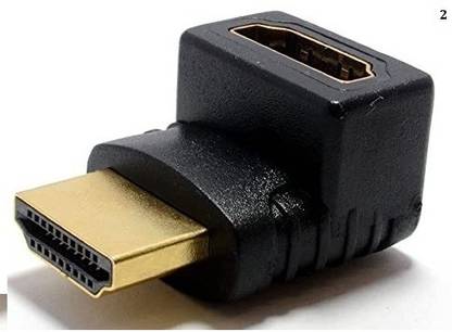 samest HDMI Adapter 0 m HDMI Male to HDMI Female Right Angle 90 Degree (L Shape) RS32