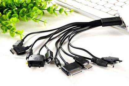 FITUP Micro USB Cable 1 m 10 in 1 Charge Cable Multifunction USB Charger Cable For Mobile Phone & Car Use
