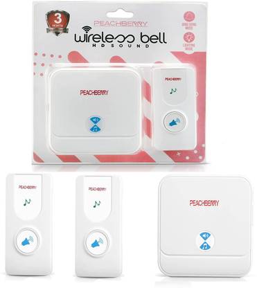 PEACHBERRY Wireless Remote Door Bell for home/office/hotel range up to 25 meter Wireless Door Chime