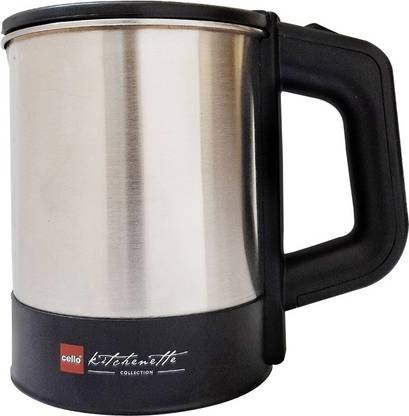 cello Quick Boil – 900_ Electric Kettle  (1 L, Silver, Black) at Rs. 849