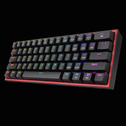 Redragon Fizz Black Wired USB Standard Multi-device Keyboard Compatible with Desktop, Laptop, Mac