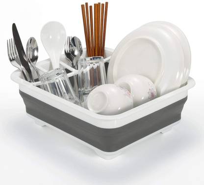 SS ENTERPRISE Dish Drainer Kitchen Rack Plastic Collapsible Dish Drying Rack Small Folding Dish Rack, Portable Dish Drying Rack