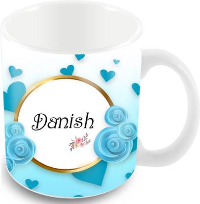 Tuelip Printed Design of Name "Danish" Ceramic Coffee Mug