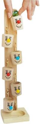 LikkiMoon Wooden Hammer Ball Knock Ball Pounding Bench with Box Case Fine Motor